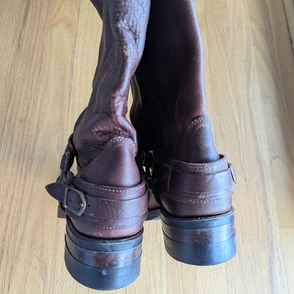FRYE harness leather mid boots 8.5 - Picture 12 of 16